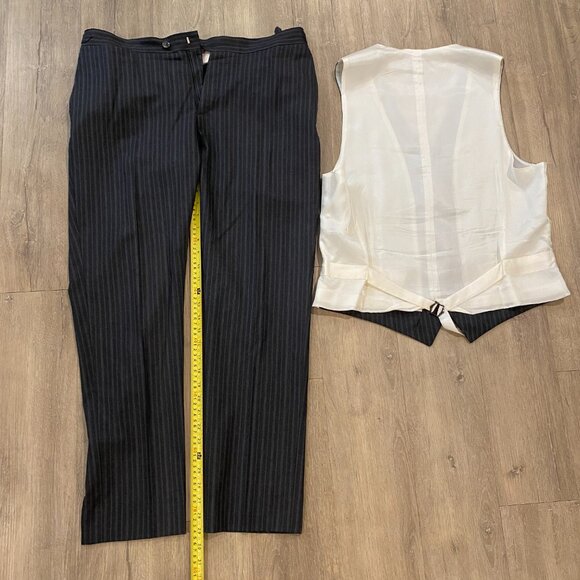 SuitSupply La Spalla 3-Piece Wool Pinstripe Suit – 42R / EU 52 – Side Adjusters - Picture 2 of 11